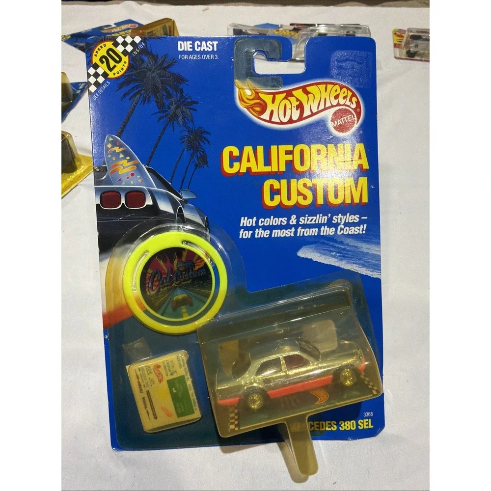 Hot Wheels California Custom‎ Mercedes 380 SEL  CHROME/PINK. New In Package